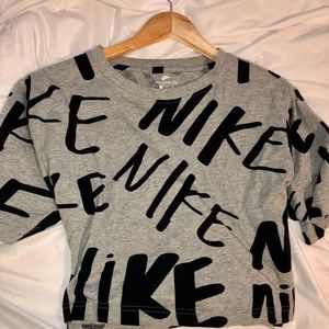 Gray Nike Crop Top